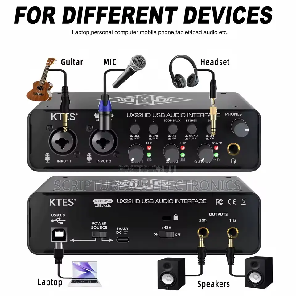 Professional Hd 32bit/19khz Soundcard (Ux22hd Sound Card)