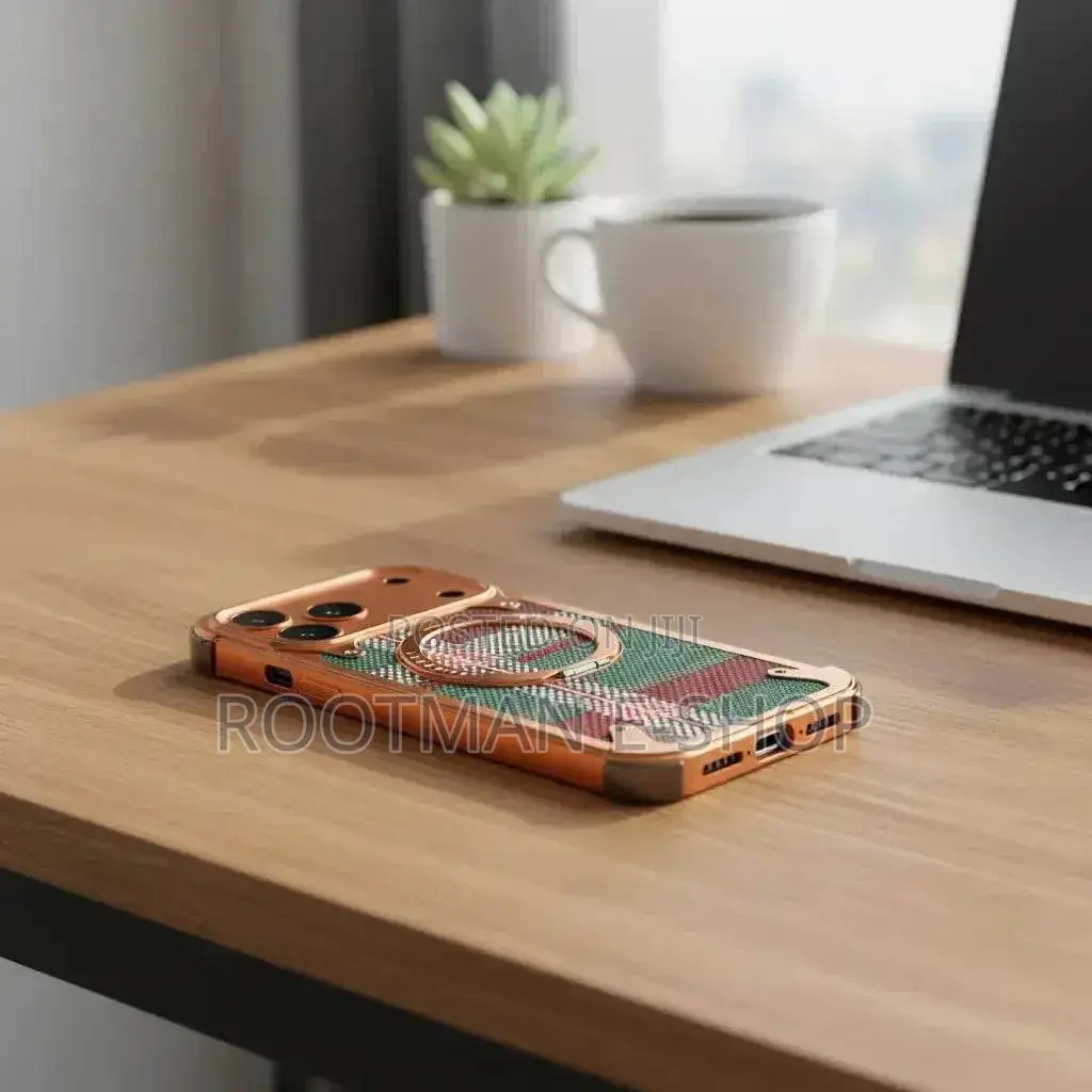 Frameless Leather Magnetic Case With Invisible Stand for iPhone 17 Pro