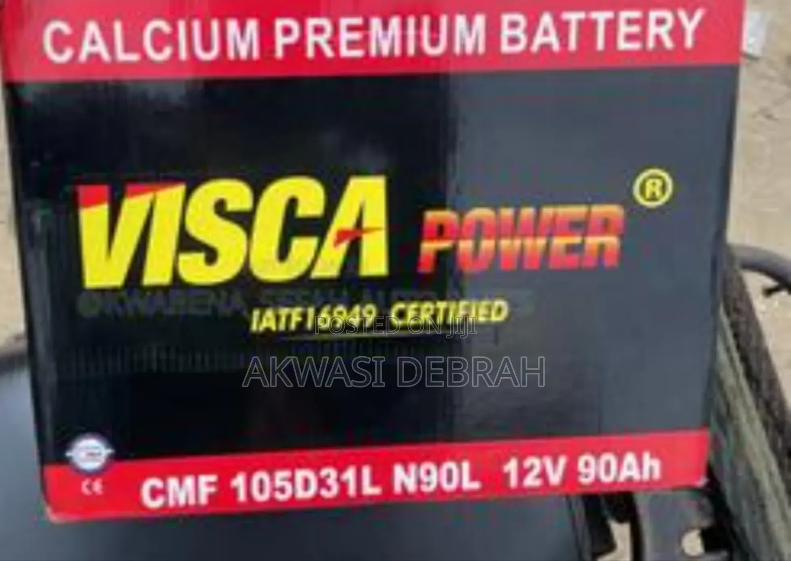 Original Visca Cars Batteries 17 Plate for All Cars