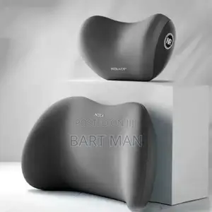 Car Seat Lumbar Cushion+Neck Support Pillow- Grey