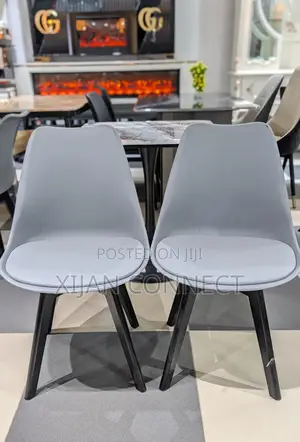 Modern Grey Tulip Dining Chair – Nordic Design With Padded Seat