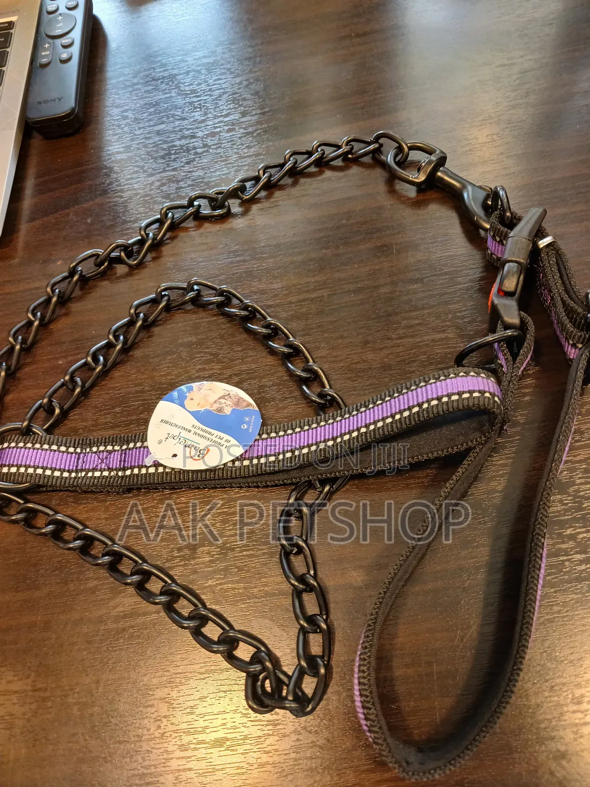 Metal Black Leash and Collar