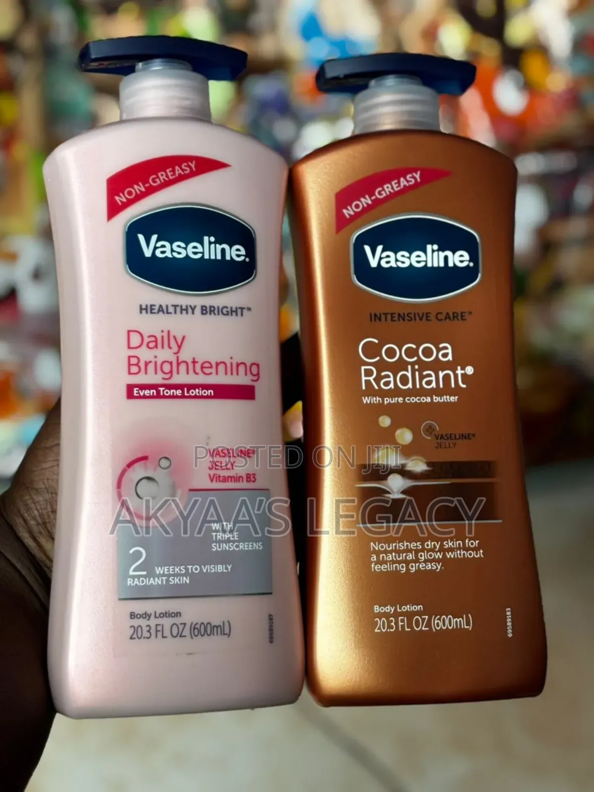 Vaseline Daily Brightening Lotion and Cocoa Radiant