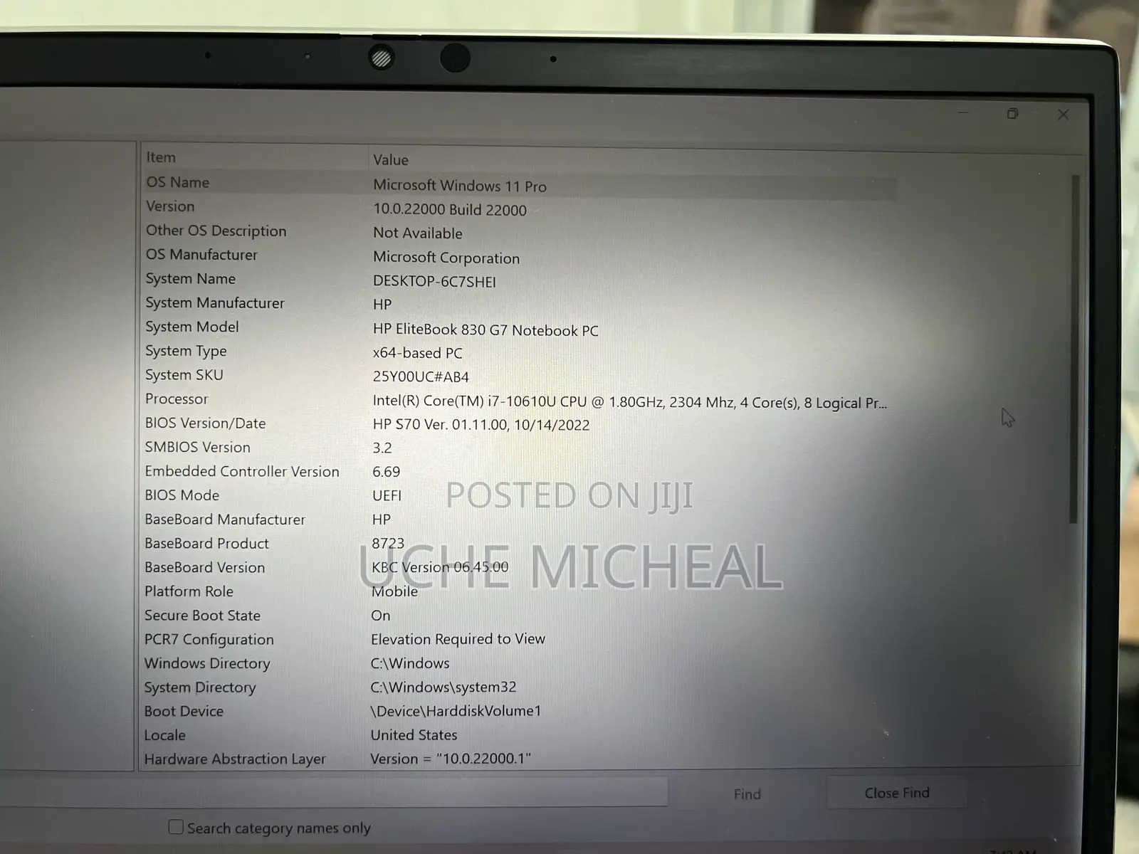 Laptop HP EliteBook 830 G7 16GB Intel Core i7 SSD 512GB