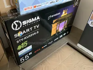 Sigma 55-Inch Uhd Smart Android Tv (Sig-Ku55v6-S) - Borderless Design
