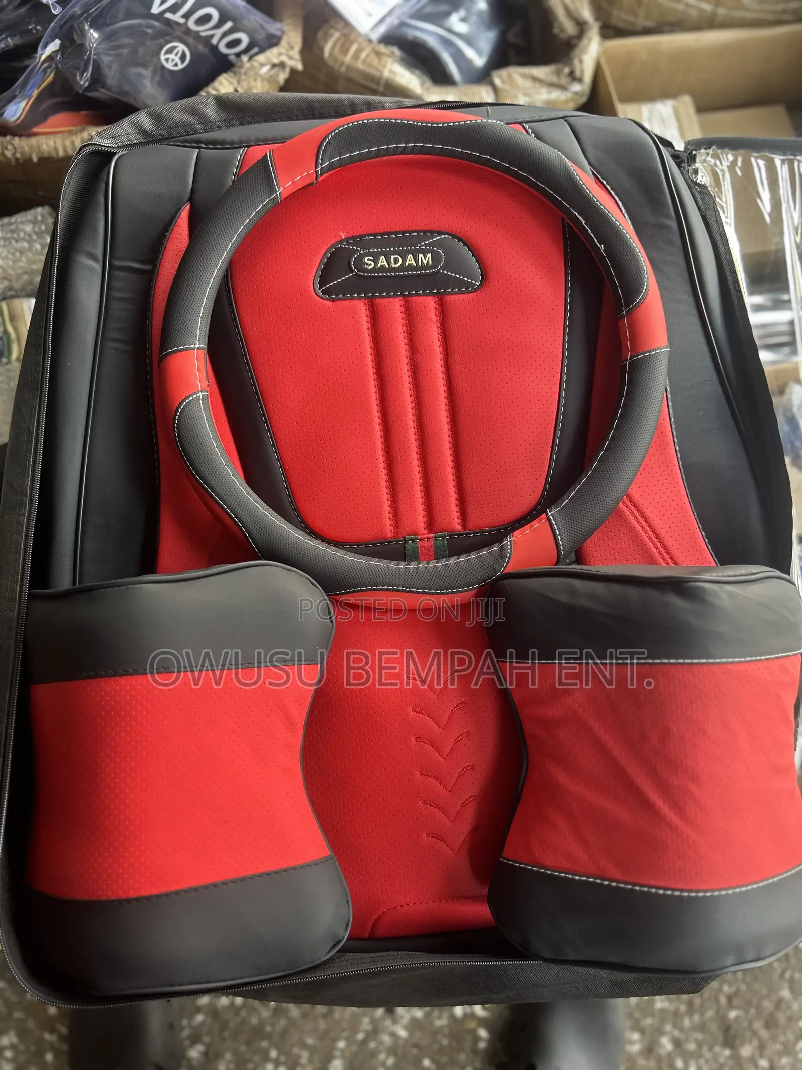 4-d Red And Black Seat Covers