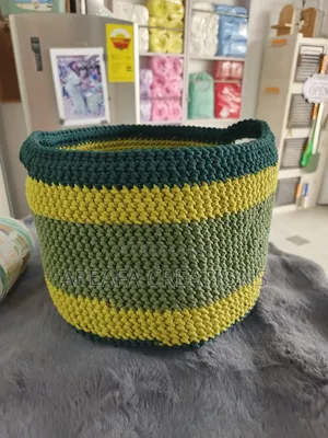 Crochet Handmade Cord Basket