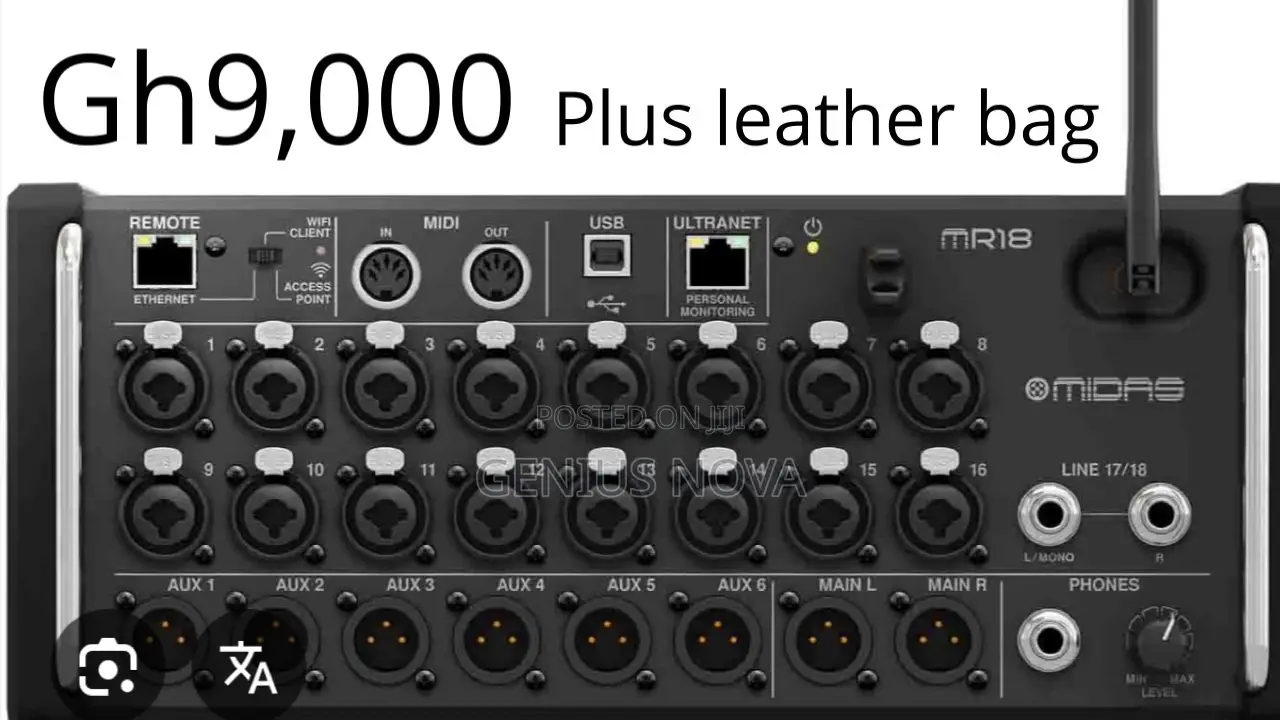 Midas Mr18 Digital Mixer Plus Leather Bag