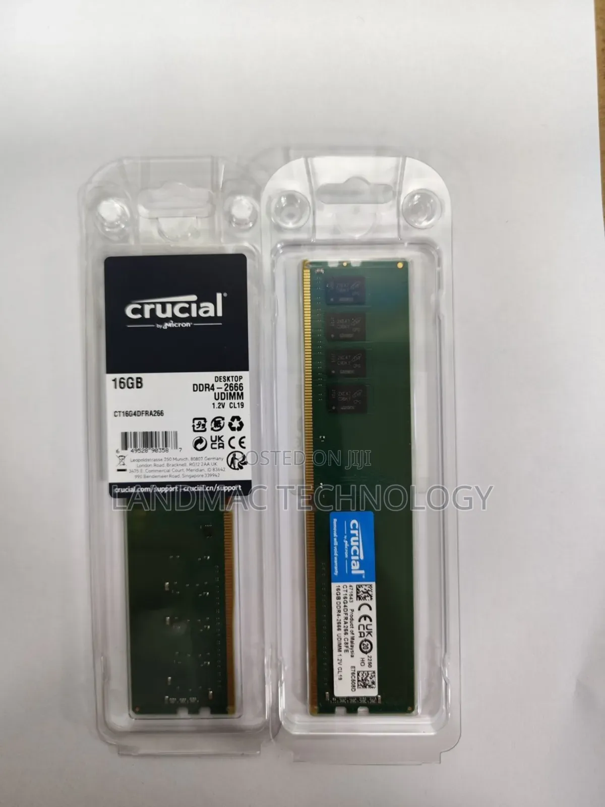 Crucial 16gb Ddr4 2666 MHZ for Desktop