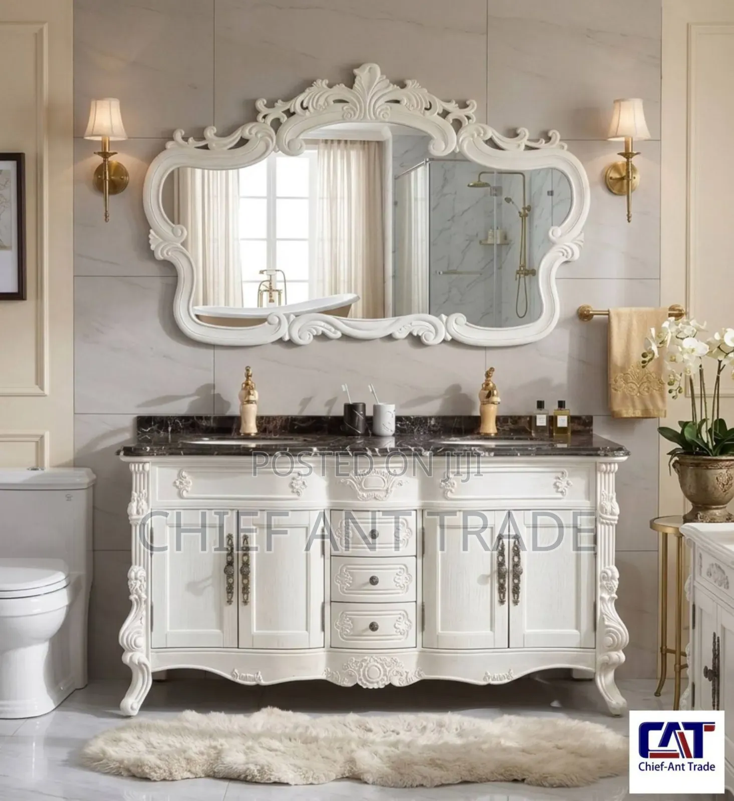 Double Marble Hand Wash Basin. Majestic 13050w