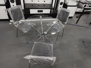 Modern Round Glass Dining Set