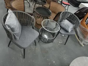 2 Seater Dining Woven Rope Bistro Set (Xxz-99-101, 1+2)