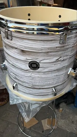 Gigmaker 5pcs Complete Drum Set - 2 Cymbals [White]