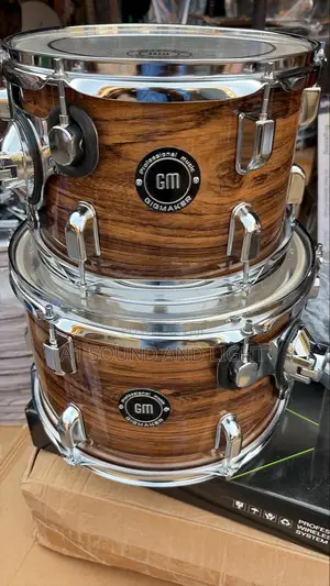 Gigmaker 5pcs Complete Drum Set - 2 Cymbals [Brown]