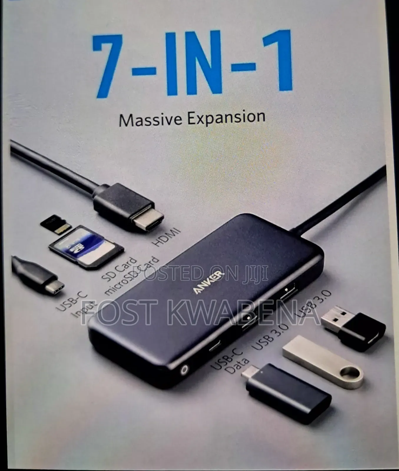 Anker Powerexpand 7-in-1 USB-C Hub Adapter 60hz Hdmi