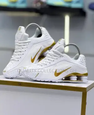 Nike Shox White Gold