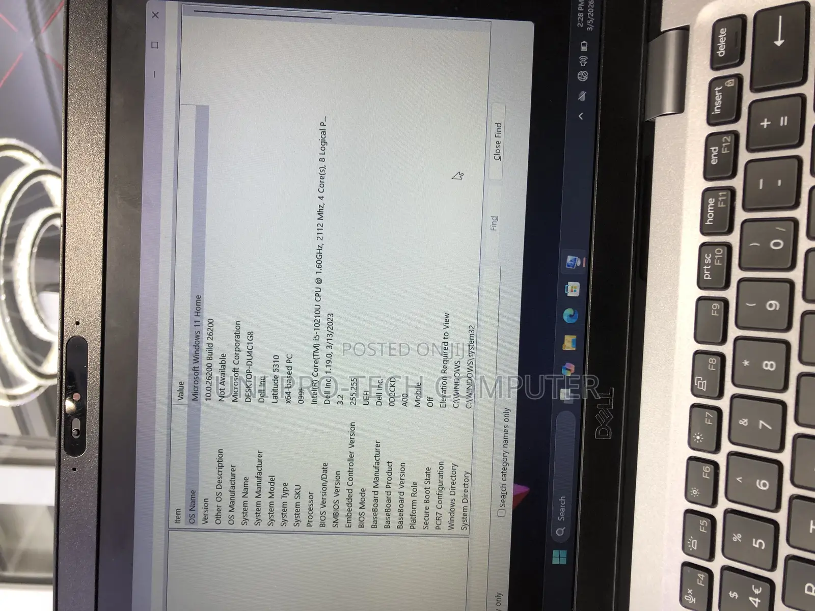Laptop Dell Latitude 5310 8GB Intel Core i5 SSD 256GB