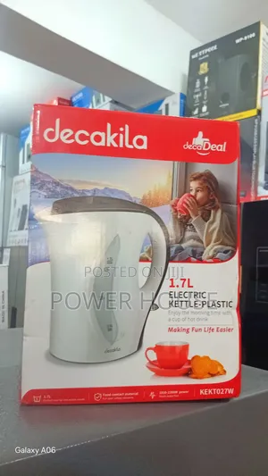 1.7l Decakila Electric Kettle – Lightweight Plastic Design
