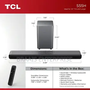 TCL 220w 2.1ch Pro Super Bass Soundbar