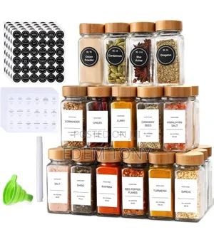 23- Pack Spice Jars With Label,Seasoning Containers,Glass Spice Jars