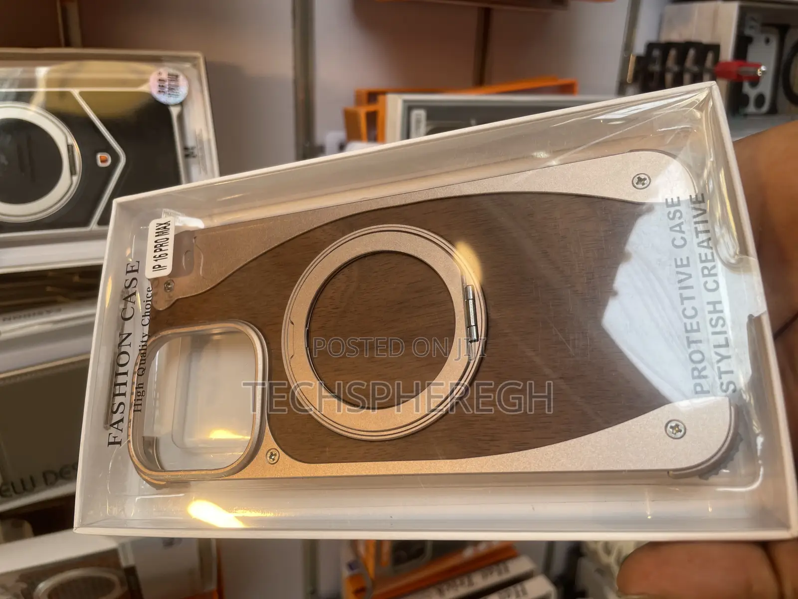 Luxury Wood Metal Hybrid Case for iPhone 16 Pro Max