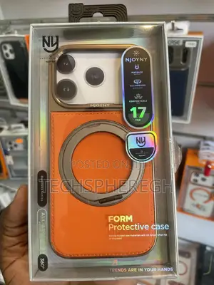 Luxury Njoyny Magsafe Leather Case for iPhone 17 Pro – 360° Protection
