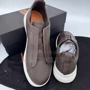 Zegna Reddish Brown Triple Stitchtm Secondskin Sneakers
