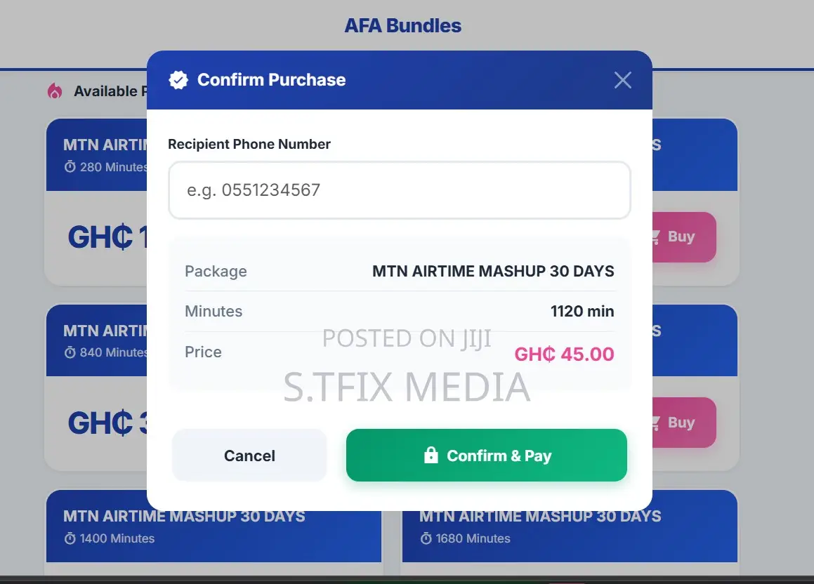 Data and Airtime Selling Website