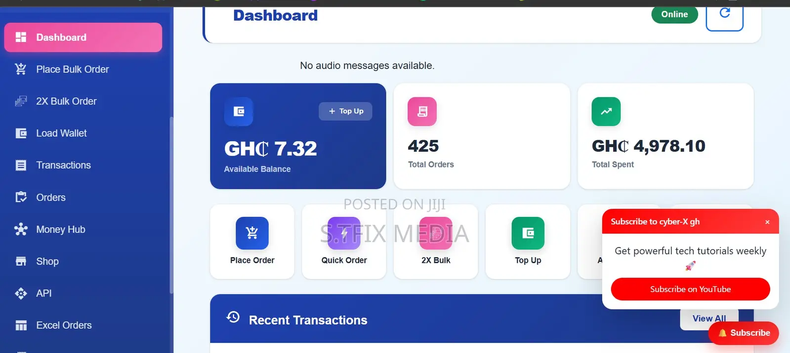 Data and Airtime Selling Website