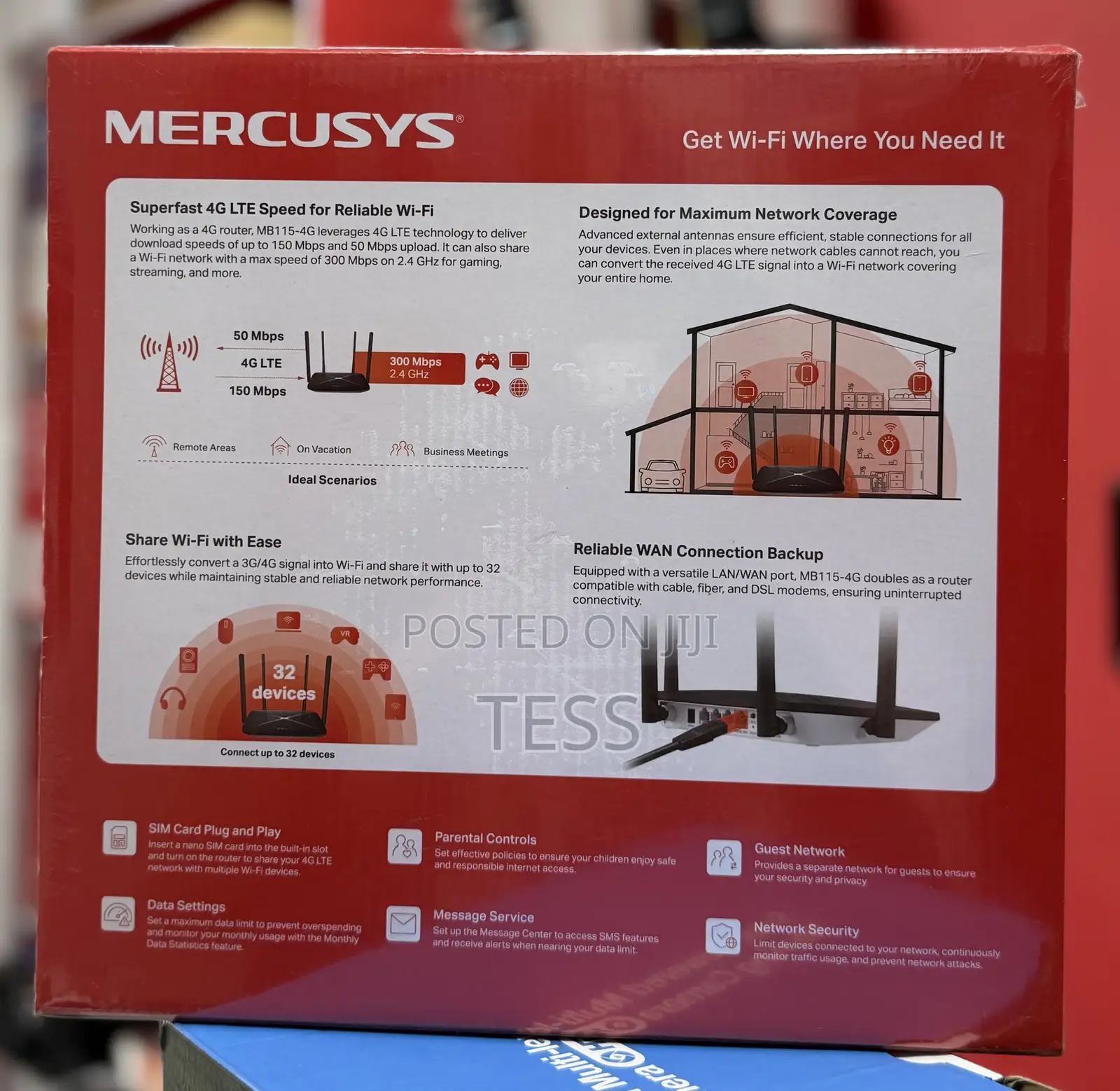 Mercusys Universal Sim Router 300mbps 4g Lte Router