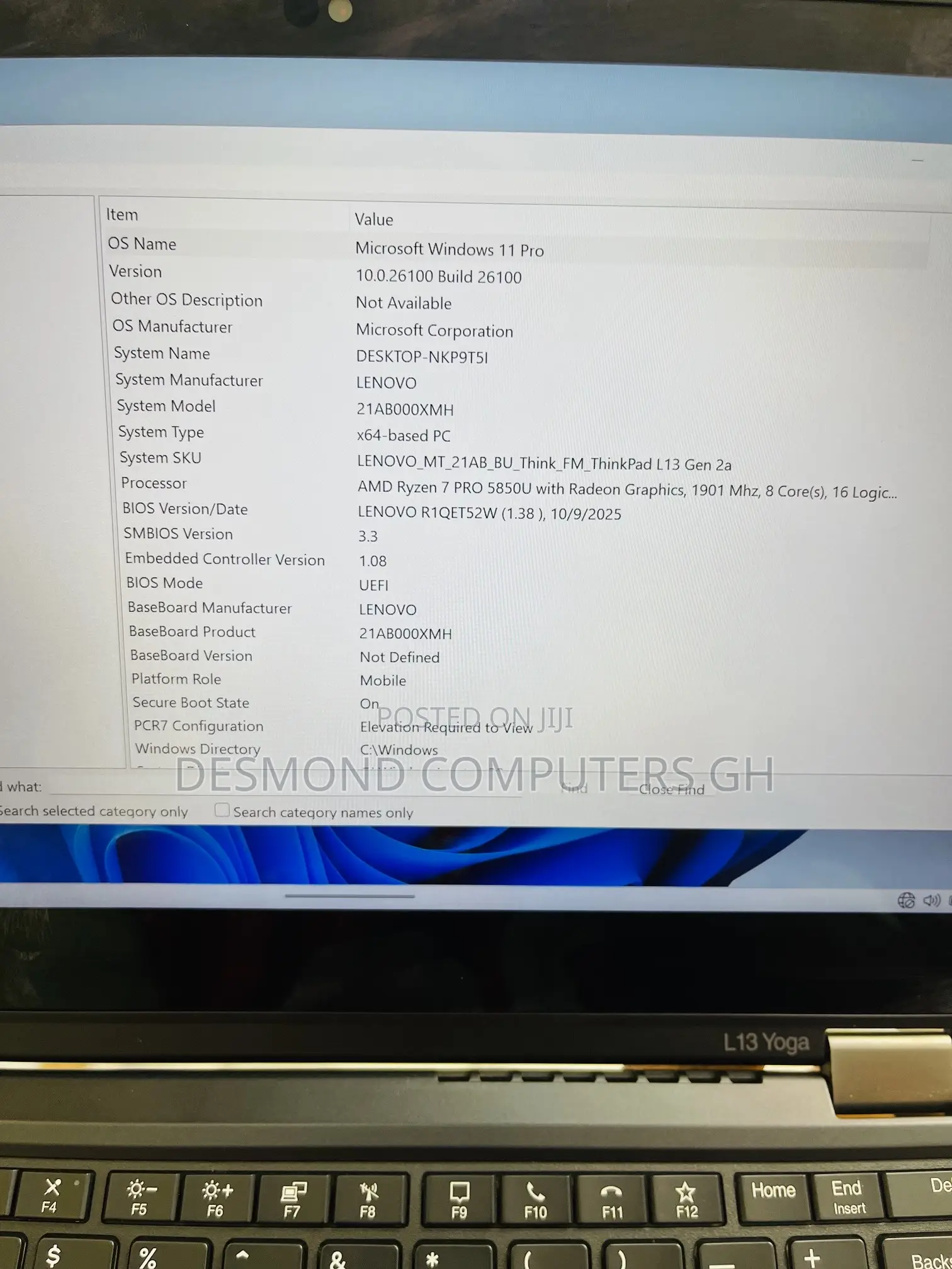 Laptop Lenovo ThinkPad L13 Yoga 16GB AMD Ryzen 7 SSD 256GB