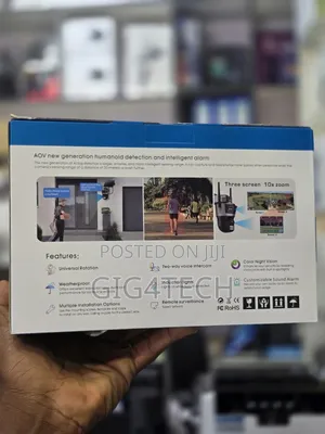 Aov 4g Solar-Powered 360° PTZ Smart Security Camera