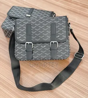 Goyard Style Monogram Black Crossbody Bag – Sleek Everyday Companion