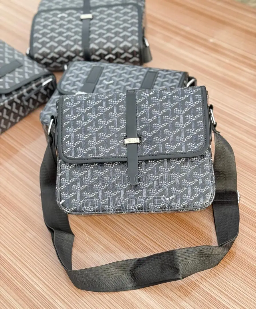 Goyard Style Monogram Black Crossbody Bag – Sleek Everyday Companion