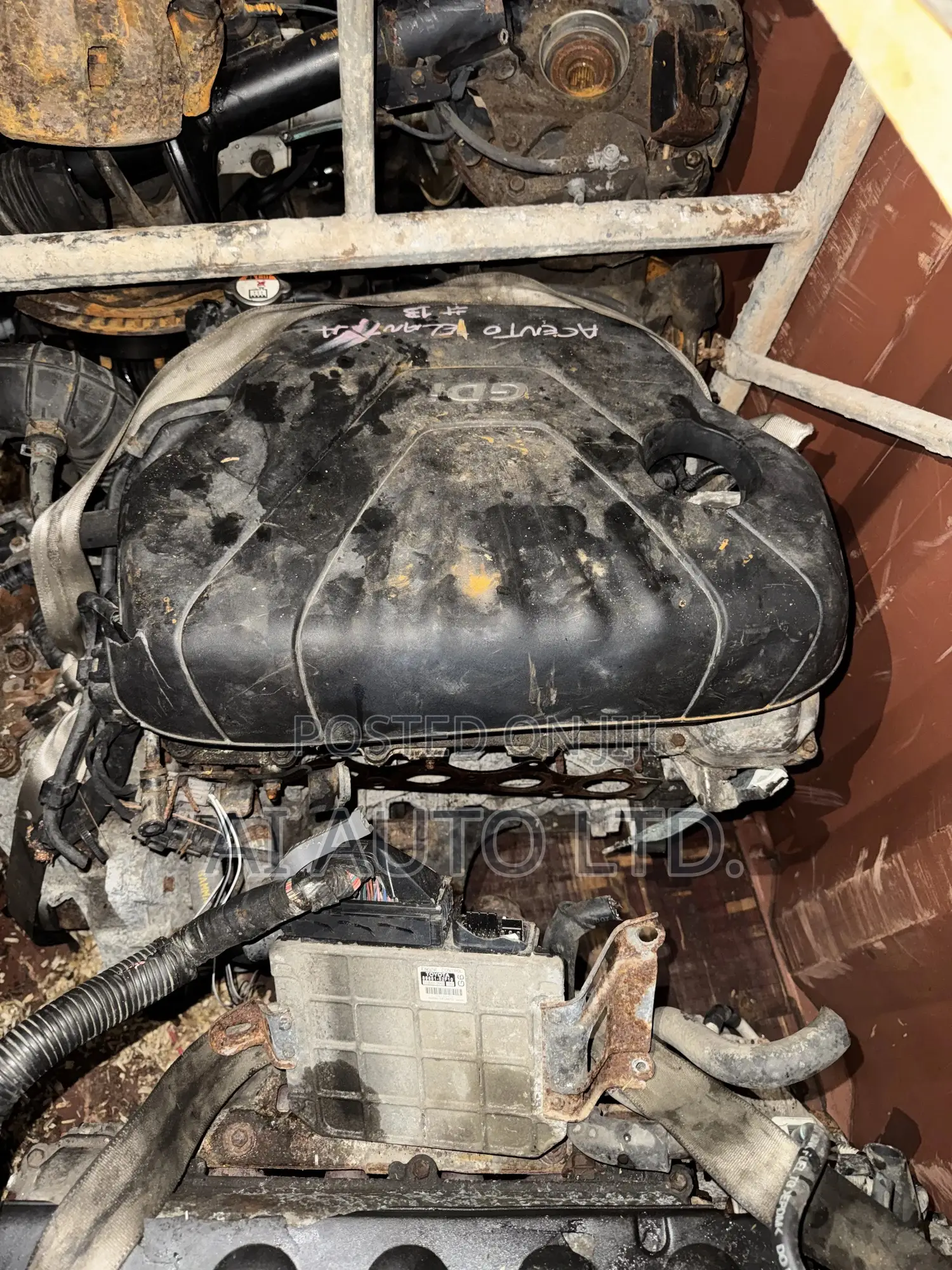 12-17 Accent Engine Complete With Gearbox.