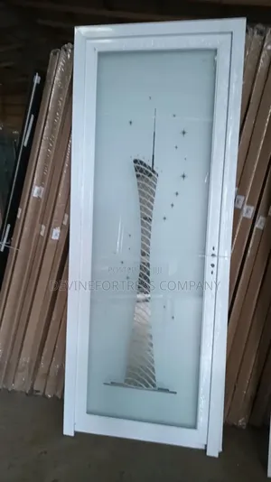 Quality Washroom Glass Door White for All Buildinhs