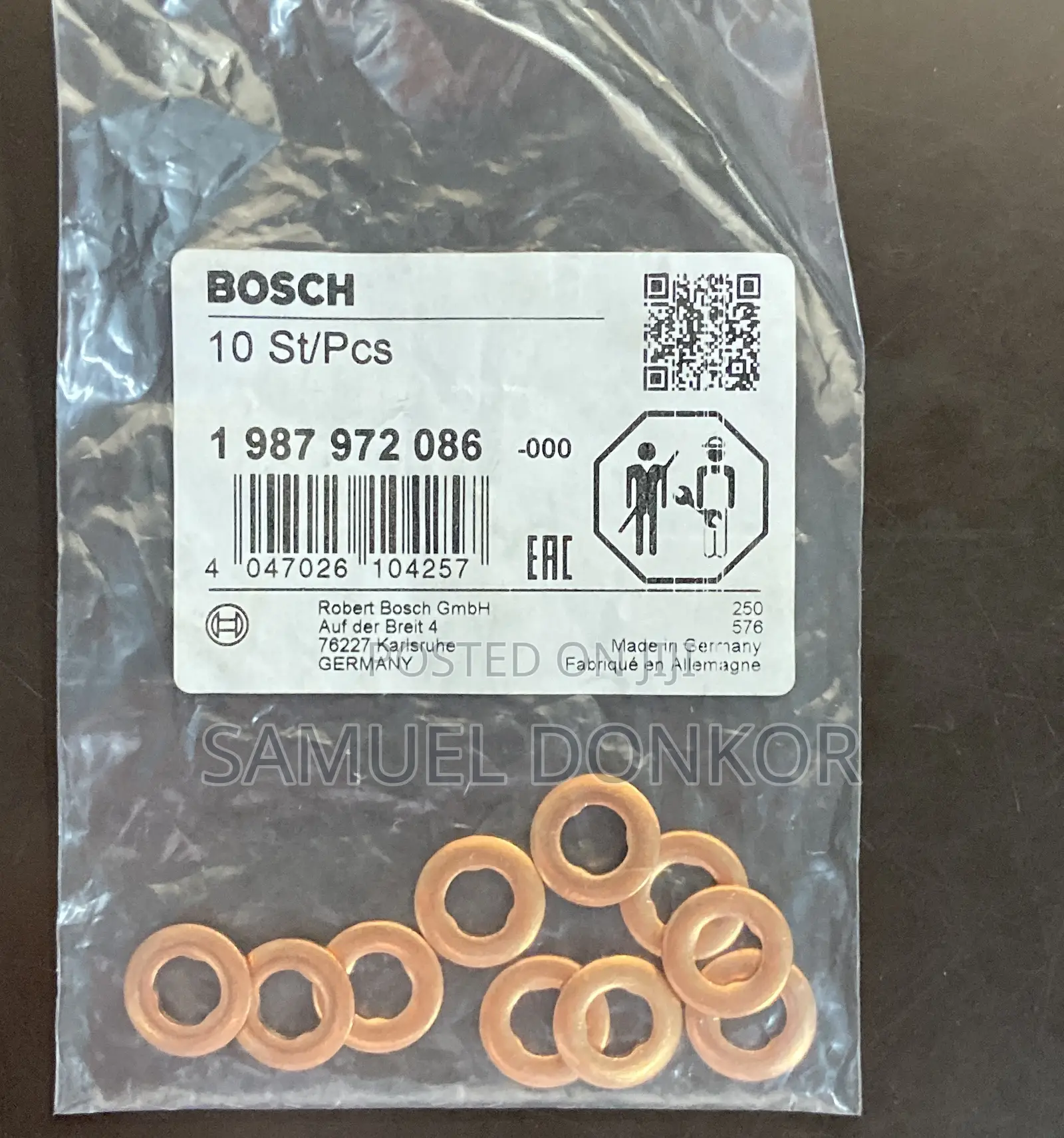Bosch Seal Ring, Nozzle Holder / Washer (Part Number 1 987 972 086)
