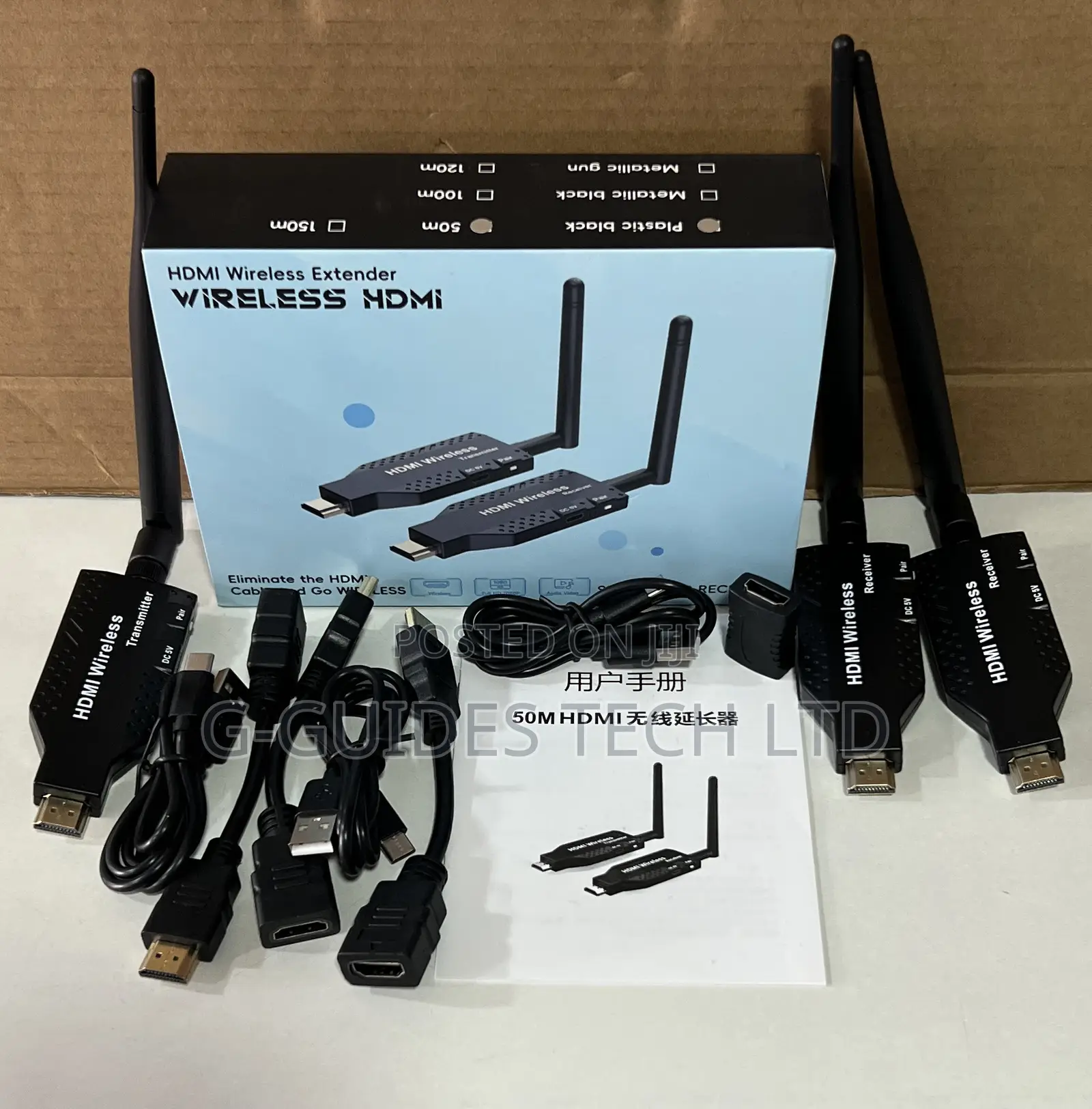 50m Hdmi Wireless Extender 1-Transmitter to 2-Receiver