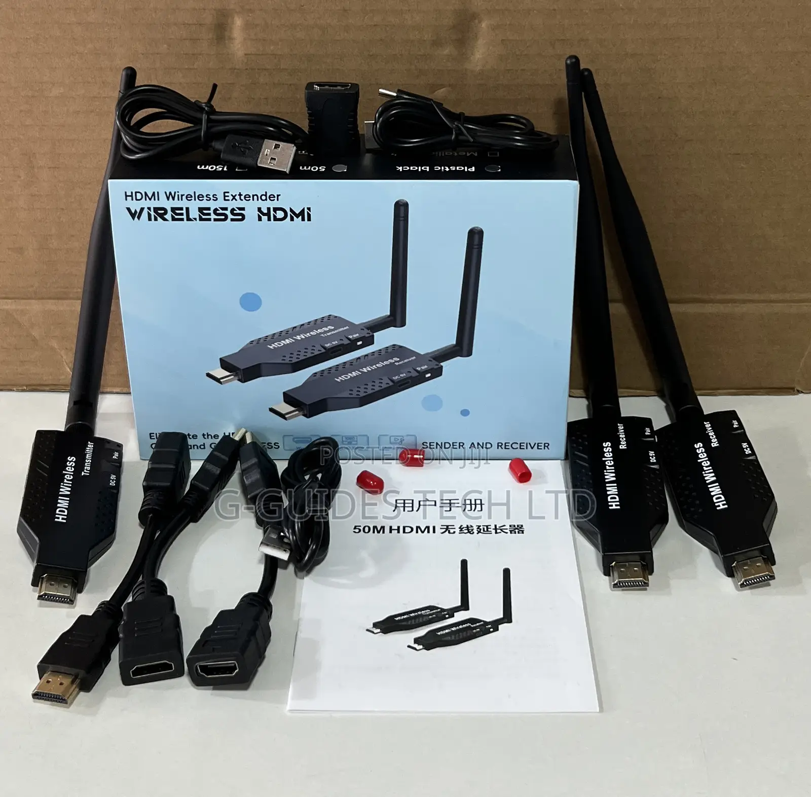 50m Hdmi Wireless Extender 1-Transmitter to 2-Receiver