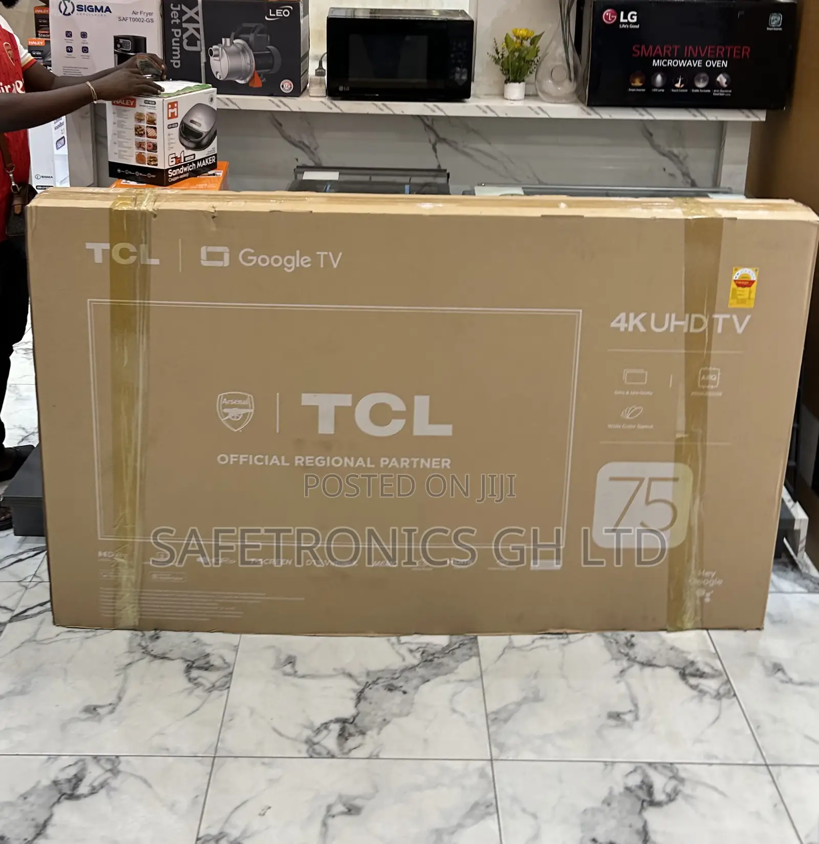 Smart Crystal TCL 75 Inch Uhd Android Frameless P755 Tv