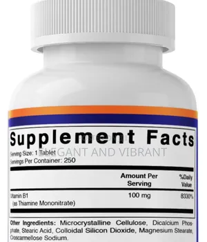 Vitamin B1 (As Thiamine Mononitrate) 100 Mg - 250 Tablets