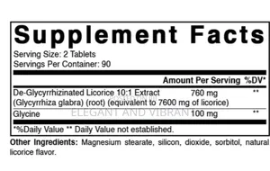 Licorice Dgl Chewable 380 Mg 180 Tablets