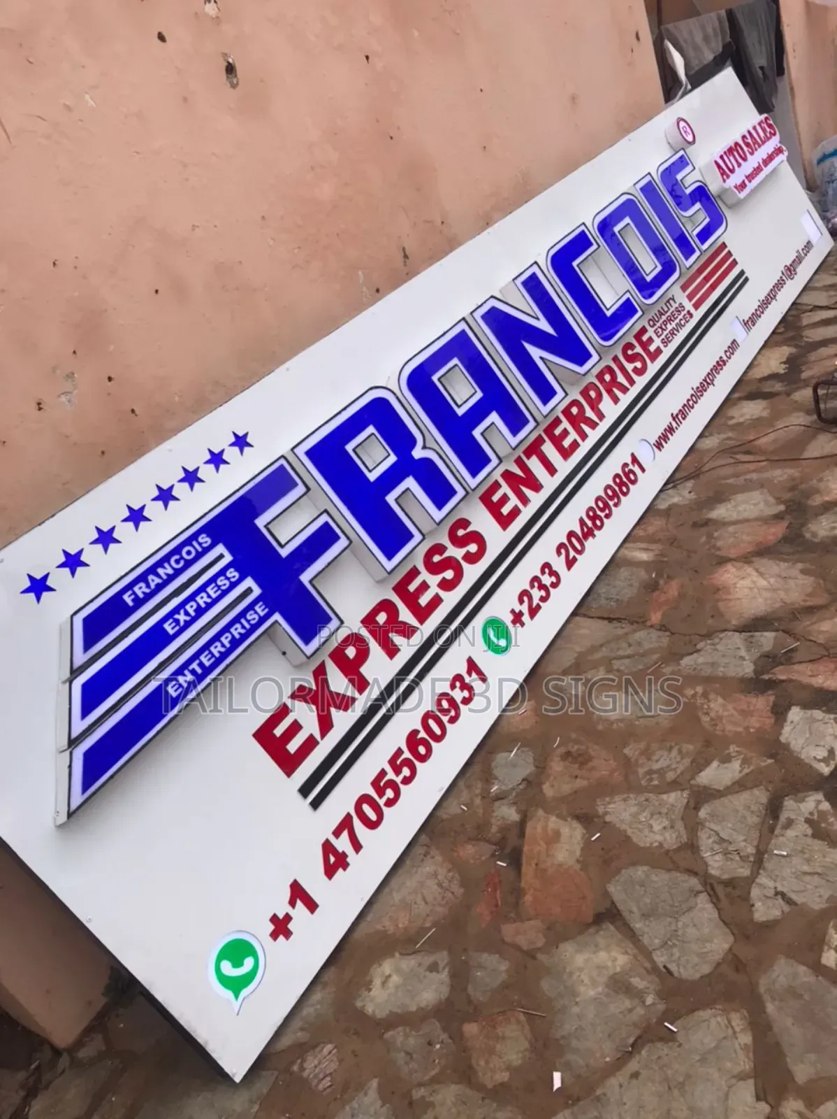 3d Signs Billboards, Banners, Stickers and Neon Lights Work