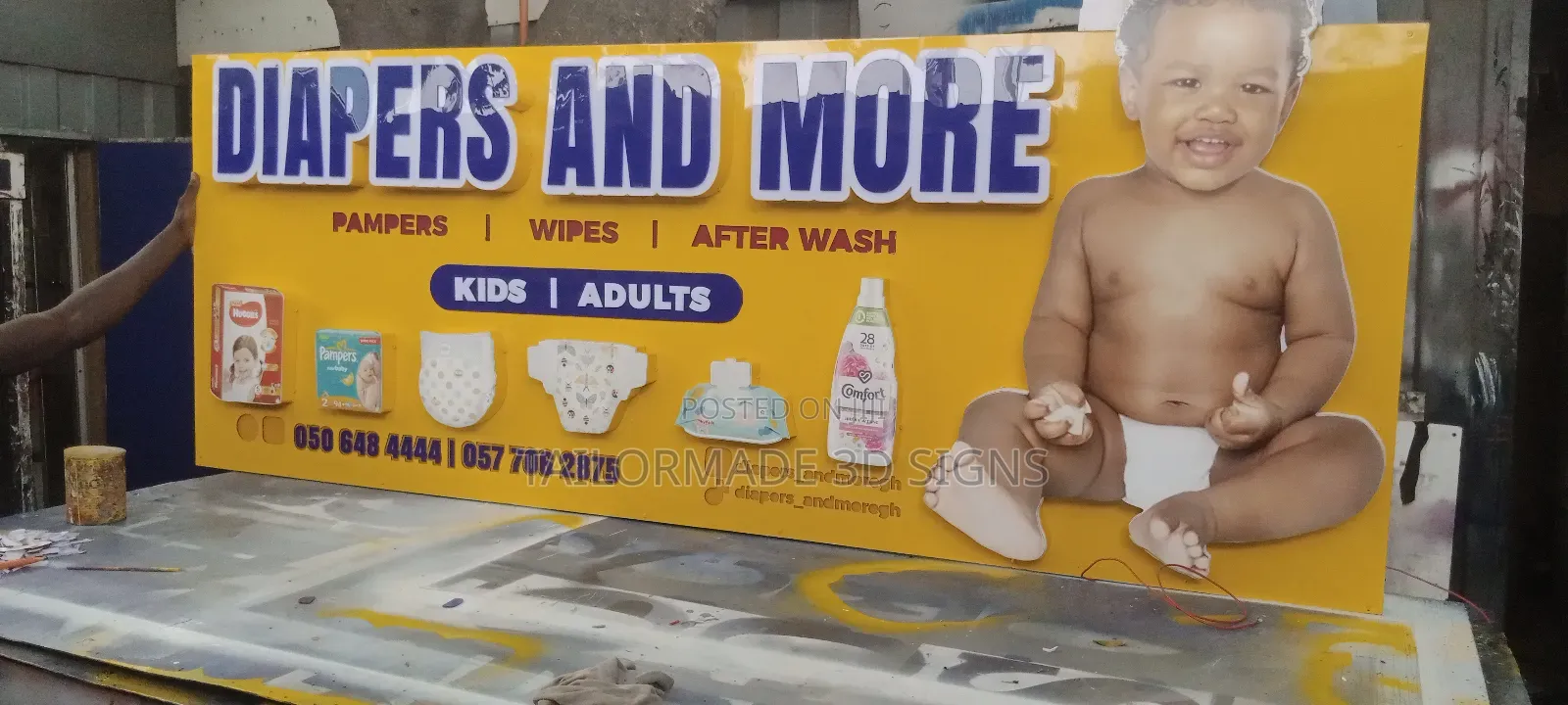 3d Signs Billboards, Banners, Stickers and Neon Lights Work