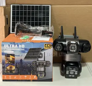 Ultra Hd 4g Solar Triple-Lens Camera, 4g Solar 3-Lens Camera V380 Pro