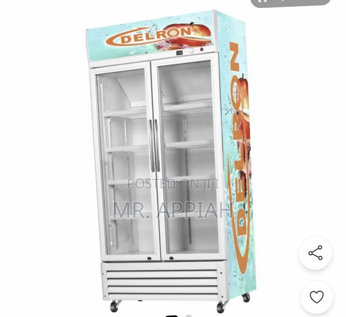 Newly in Stock Delron 2 Door Electric Display Fridge(553l) 