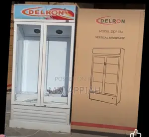 Shop Original Delron 553l 2 Door Display Fridge.