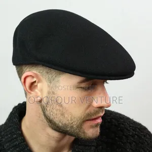 Engel Black! Kangol 504 Wool Flat Cap Brown Wool