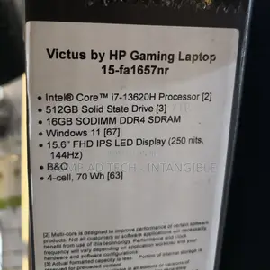 New Laptop HP Victus 15 16GB Intel Core i7 SSD 1T