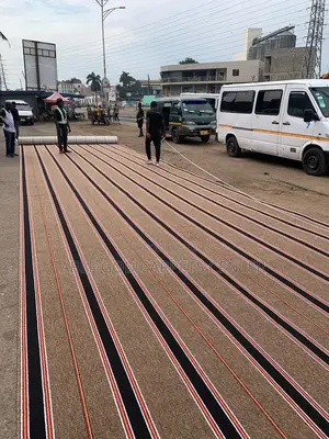 Quality Modern Brown Carpet With Design / Striped Brown Carpet